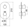 Schéma technique - Façade ronde 2 voies
