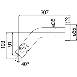 Schéma technique - Façade mitigeur lavabo à encastrer série SOLE