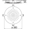 Schéma technique - Douche de tête à encastrer 1 voie Ø 380