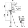 Schéma technique - Mitigeur bidet bec haut avec vidage 1''1/4 ACQUERELLI