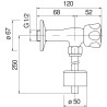 Schéma technique - Robinet pour urinoir chrome