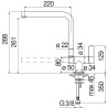 Schéma technique - Mitigeur évier rabattable cartouche Ø28 FLAG