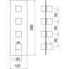 Schéma technique - Façade carré 4 voies