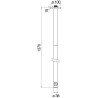 Schéma technique - Façade mitigeur lavabo à plafond série SOLE