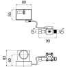 Schéma technique - Flowmeter (compte de litres) pour système de filtration NOBILI GIOIA