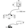 Schéma technique - Indicateur de remplacement de filtre de surveillance complet avec capteur de comptage de litres BWT