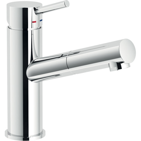 Mitigeur lavabo avec douchette et vidage push LIVE