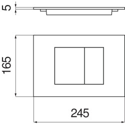 Schéma technique - Rosace pour wc 245x165 mm