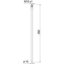 Schéma technique - Tuyaux M10x1 Ø 10 mm longueur . 35 cm