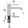 Mitigeur de lavabo bec long COX / ORTENCE