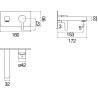 Schéma technique - Façade mitigeur lavabo encastré LIRA (Bec 150 mm)