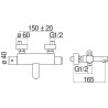 Schéma technique - Mitigeur bain douche thermostatique NEW ROAD (Sans duplex)