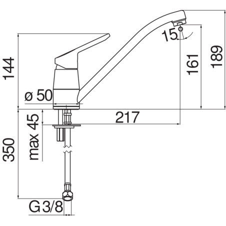 Schéma technique - Mitigeur évier C3 NEW ROAD (Standard)