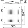 Schéma technique - Douche de tête à encastrer 1 voie 380x380