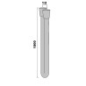 Schéma technique - Flexible lisse antitorsion 150 cm f1/2 f1/2, réf. 11567GR