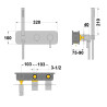 Schéma technique - Mitigeur douche encastré mécanique ORTENCE PVD bronze cuivré, réf. 78611PBC