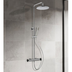 Colonne douche thermostatique INDUS manette noire