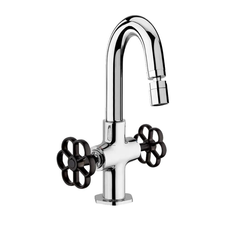 Mélangeur bidet INDUS poignées noires