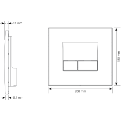 Plaque de commande double volume Smart Ingenio