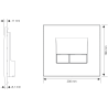 Plaque de commande double volume Smarty pour bâti Verso 350, Verso 1100, PMR et Intraslim