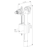 Ensemble de chasse Optima S et robinet flotteur Compact 95L