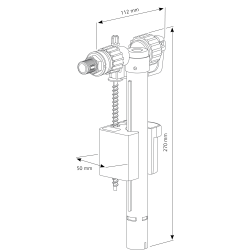 Ensemble de chasse Optima 50 à câble et robinet flotteur Compact 95L