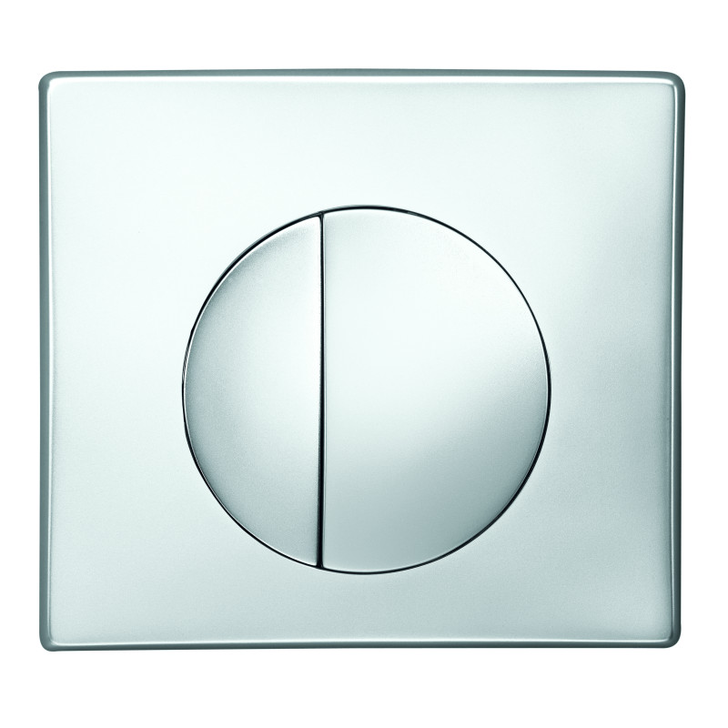 Plaque de commande double volume Media chromé brillant pour bâti Verso 350, Verso 1100, PMR et Intraslim