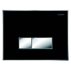 Plaque de commande double volume Reflet 90 noir / inserts brillants pour bâti Verso 350, Verso 1100, PMR et Intraslim