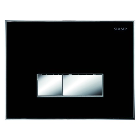 Plaque de commande double volume Reflet 90 noir / inserts brillants pour bâti Verso 350, Verso 1100, PMR et Intraslim
