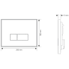 Plaque de commande double volume Reflet 90 noir / inserts brillants pour bâti Verso 350, Verso 1100, PMR et Intraslim