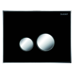 Plaque de commande double volume Reflet 360 noir / inserts brillants pour bâti Verso 350, Verso 1100, PMR et Intraslim