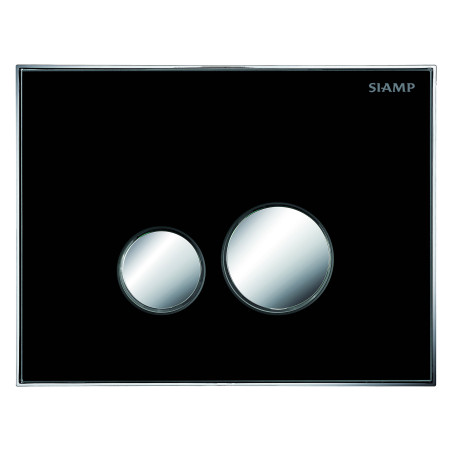 Plaque de commande double volume Reflet 360 noir / inserts brillants pour bâti Verso 350, Verso 1100, PMR et Intraslim