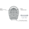 Abattant Monte Carlo 3 dormant blanc en barquette thermoplastique