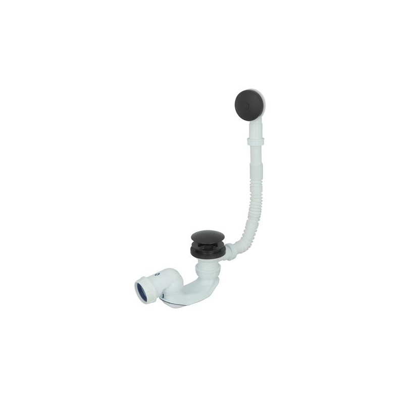 Vidage de baignoire EASYCLIC®, commande pied, trop-plein 650 mm, finition