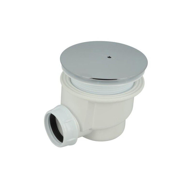 Bonde receveur de douche, Ø 90 mm, capot ABS, sortie horizontale Ø 40 mm