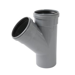 Culotte 45° CR4 Mâle/Femelle Joint Standard Gris