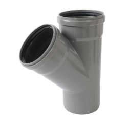 Culotte 45° CR4 Mâle/Femelle Joint Standard Gris