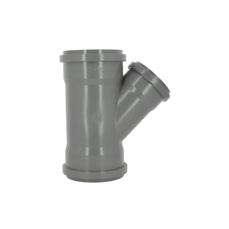 Culotte 45° CR8 Femelle/Femelle Joint Fixe Gris