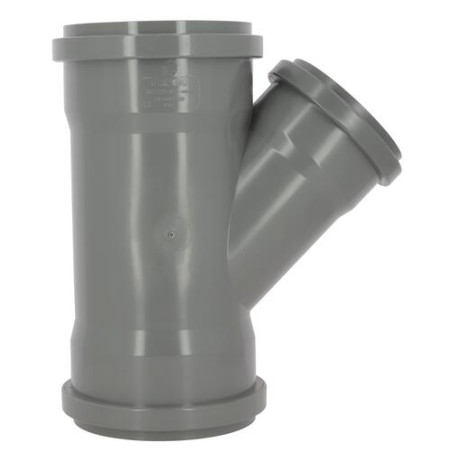 Culotte 45° CR8 Femelle/Femelle Joint Fixe Gris