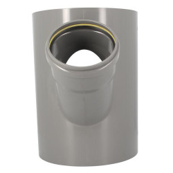 Selle à coller à 45°, femelle, joint standard, gris