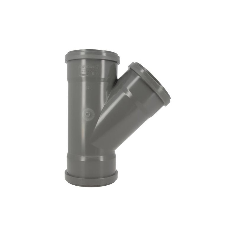 Culotte 45° CR4 Femelle/Femelle Joint Fixe Gris