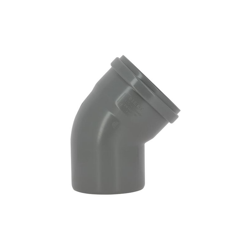 Coude 45° CR8 Mâle/Femelle Joint Fixe Gris