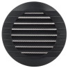 Grille d'aération ronde anthracite, pour tube PVC, tuyau et gaine