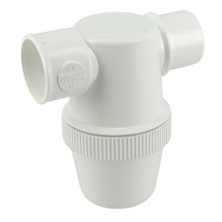 Siphon lavabo à coller horiz. PVC-c blanc