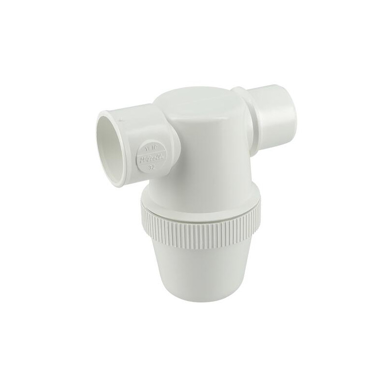 Siphon lavabo à coller horiz. PVC-c blanc