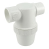 Siphon lavabo à coller horiz. PVC-c blanc