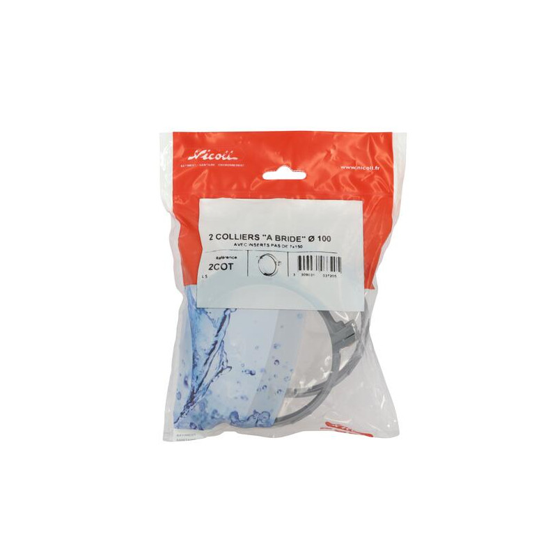 2 colliers bride s/sachet insert 7/150