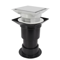 Avaloir de balcon, en PVC, sans natte d'étanchéité