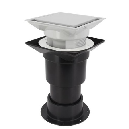 Avaloir de balcon, en PVC, sans natte d'étanchéité