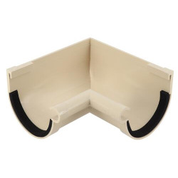 Angle intérieur à joint à 90° en TECHTAN®, pour gouttière demi-ronde LG16